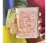 Carteras de piel para mujer, tarjeteros, monedero portátil con diseño de gato grafiti, monedero de gran capacidad