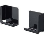 Yamazaki Jitsugyō (Yamazaki) Soporte magnético para tableta de baño, color negro, aprox.. Torre de 5 cm de ancho x 2,5 cm de profundidad x 5 cm de alto, fijada mediante clip, compatible con varios tamaños 4982
