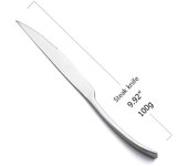 1 pieza de plata mate, cuchillo para carne, tenedor, cucharadita, cubiertos, vajilla de acero inoxidable 18/10, cubiertos de postre, vajilla occidental de cocina de alta resistencia Teaspoon