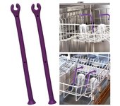 Soportes para tallos de copa de vino, tamaño compacto, libre de BPA, apto para lavavajillas, organizadores de copas de vino de silicona, herramienta de cocina, 2 uds. púrpura
