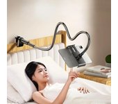 Soporte para teléfono móvil de alta calidad, soporte para mesita de noche, soporte para tableta, iPad, soporte voladizo para escritorio, accesorios para transmisión en vivo negro