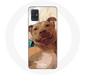 Coque pour Samsung Galaxy A51 5G American Pit Bull Terrier Marron