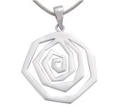 Les Trésors De Lily [H2638] - Pendentif Argent 'Chorégraphie' argenté (rhodié) - 25 mm plata