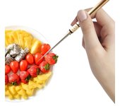 Palillo de dientes multifuncional portátil Edc de titanio para exteriores, tenedor para fruta, herramienta de acampada, herramientas de cuidado bucal, 1 Uds.