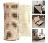 Correas de ratán de plástico indonesio para proyectos de caña, rollo de caña de malla abierta tejida, herramientas de reparación de decoración de muebles, 40/45Cm 40x60cm café