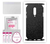 apgo Protective Skin Sticker for the back+sides compatible with OnePlus 8, Full Wrap Film, Foil, Vinyl - Pattern Black Honeycomb