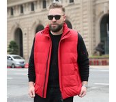 Otoño e Invierno Parejas masculinas y femeninas Mismo tamaño Big Fat Plus Fat Plus Guy Down Chaleco Camiseta sin mangas con hombros en forma de corazón para prendas de vestir simples XXXXXXL