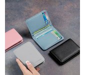 Solid Color Card Case Multi-card Slot ID package Universal Leather Purses  Men Women color rosa