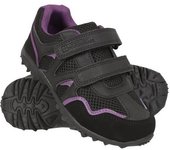 Zapatillas de deporte antihuellas Mars para niños de Mountain Warehouse 1 UK púrpura/negro