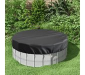 Cubierta de piscina redonda Cubiertas solares para piscinas elevadas Reduce la evaporación Piscina de tela Oxford 8ft negro