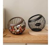 Organizador creativo de cápsulas de café de hierro, cesta diagonal hueca multifuncional para almacenar aperitivos y frutas, artículos para el hogar, 1 unidad