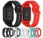 Funda de silicona + correa para reloj inteligente Xiaomi Mi Band 8 Pro, repuesto de pulsera deportiva para Mi Band 8Pro For Xiaomi Mi Band 8 Pro rojo