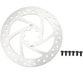 Rotor de freno de disco de 6 pernos y 160 mm Rotor de freno de disco de acero inoxidable para scooter eléctrico con 6 tornillos