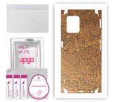 apgo Protective Skin Sticker for the back+sides compatible with Realme 8i, Full Wrap Film, Foil, Vinyl - Pattern Rusty Copper