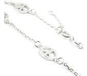 Les Trésors De Lily [I4228] - Bracelet Argent 'Peace' argenté (rhodié) - 8 mm plata