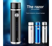 Baorun Potente Máquina de Afeitar Eléctrica Método de Rotación Antiarañazos 400mAh Hombres Mini Afeitadora de Afeitar para el Hogar negro