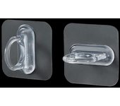 Soportes de barras para cortina, ganchos autoadhesivos, perchas de Gel de ducha, estantes de almacenamiento de pared para cocina y baño, 2 uds. blanco