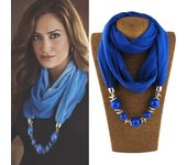 9 colores étnicos únicos bufanda collares resina colgante pañuelo declaración mujeres Bohemia collar Blan