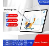 2 protectores de pantalla para Huawei Matepad 11 10,4 Pro 10,8 12,6 Honor Pad 8 12 pulgadas SE 10,4, película de escritura y pintura 2PCS Pro 2021 10.8 transparente
