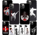 Funda para Iphone 11 13 12 Mini 14 Pro Max Xr 7 8 + Se 2020 Xs 6 6s Plus 5 5s Funda de teléfono de silicona negra Oyama Kyokushin Karate iPhone 12 Mini