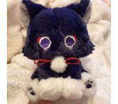 Anime Scaramouche gato lindo muñeco de peluche 22cm Wanderer mascota Cosplay juguete de almohada de peluche