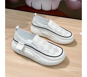 Zapatillas deportivas para mujer, verano 2024, novedad, zapatillas informales sin cordones, mocasines transpirables a la moda, zapatillas para correr para mujer, calzado 35 negro