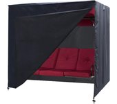 Funda para Columpio de Exterior 3 Funda para Hamaca de Tres Plazas Cubierta para Columpio de Jardín Cubierta para Silla Balancín de Jardín Cubierta para Muebles de Patio Columpio Resistente a los Rayos UV 220*145*170CM