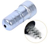 Limpiador de Terminal de poste de batería de coche de acero inoxidable, cepillo para polvo, herramienta de limpieza manual plata