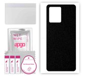 apgo Protective Skin Sticker for the back compatible with Realme 9 Pro+ Free Fire, Wrap Film, Foil, Vinyl - Pattern Matte Black