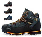 Botas de senderismo antideslizantes para hombre, zapatos de invierno antideslizantes impermeables para senderismo al aire libre 40 azul
