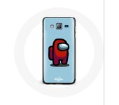 Coque pour Samsung Galaxy A3 Among Us jeu vidéo Fond bleu