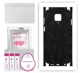 apgo Protective Skin Sticker for the back+sides compatible with Xiaomi Redmi Note 9S, Full Wrap Film, Foil, Vinyl - Pattern Black Camo