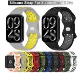 Correa de silicona de repuesto, correa de reloj transpirable, nueva pulsera para reloj inteligente Xiaomi Band 8 Pro negro/verde oscuro