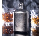 Frasco de titanio de 230 ml con embudo, frasco de vino portátil ultraligero, frasco de whisky de selección saludable para plata