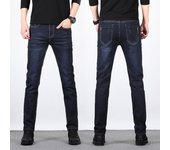 Pantalones vaqueros elásticos nuevos para hombre, pantalones casuales rectos, modelos regulares ajustados, pantalones para hombre 28 negro