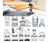 11 unids/set, prensatelas para máquina de coser doméstica, piezas de pies, acolchado, cremallera, Kit de pie para caminar