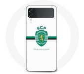 Coque Maniacase pour Samsung Galaxy Z Flip3 scp sporting portugal fond blanc