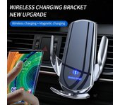 Cargador inalámbrico para coche con sensor inteligente Q3, 15 W, carga rápida, sujeción automática, universal para todos los teléfonos móviles. negro