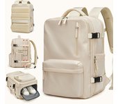 Mochila de negocios de gran capacidad para mujer con compartimentos para artículos húmedos y secos, ideal para la universidad y viajes cortos. negro