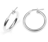 Les Trésors De Lily [M8916] - Créoles Argent 'Chorégraphie' argenté (rhodié) - 30x3 mm plata