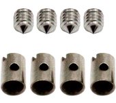 8 Uds. Tetinas de Cable sin soldadura estrangulador de acelerador de 5mm para cortacésped cuádruple de motocicleta Scooter plata