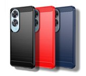 Funda para OPPO A60 Funda para OPPO A60 Funda protectora de silicona a prueba de golpes de fibra de carbono de 6,67 pulgadas para OPPO A60 Fundas For OPPO A60 negro