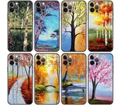 Funda de teléfono con diseño de árbol con pintura al óleo para iPhone, Samsung Galaxy, Redmi, Xiaomi, Oppo, OnePlus Note SA 7, 8, 9, 10, 11, 12, 13, 14, 20, 21, 22, 23, 53, 54 Pro Max Ultra iPhone 6 or 6S