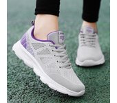 Zapatillas de running ligeras para mujer, zapatillas transpirables para caminar al aire libre, zapatos casuales suaves para mujer, zapatillas de tenis con cordones, zapatillas planas antideslizantes 35