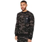 Crosshatch Sudadera Velmax Camo con Cuello Redondo para Hombre M