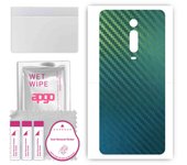 apgo Protective Skin Sticker for the back compatible with Xiaomi Redmi K20 Pro Premium, Wrap Film, Foil, Vinyl - Pattern Carbon Chameleon CAKA1