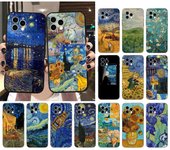 Funda de teléfono con diseño de pintura de Van Gogh para iPhone 15, 14 Pro Max, 13, 12, 11 Pro Max, XSMax, XR, 12, 13 mini y 14 Plus iphone 15Pro