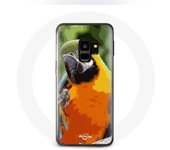 Coque pour samsung galaxy S9 plus Aras Perroquet Orange vert