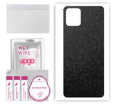 apgo Protective Skin Sticker for the back compatible with Vivo Y31s, Wrap Film, Foil, Vinyl - Pattern Black Honeycomb