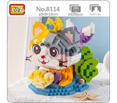 LOZ 8114 mundo Animal sirena gato princesa corazón corona mascota muñeca DIY Mini bloques de diamante juguete de construcción para niños sin caja